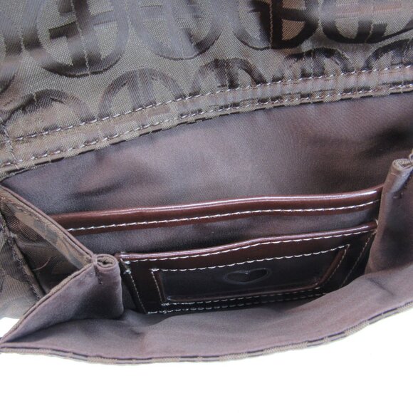 Giani Bernini Signature Logo Crossbody Two-Tone Brown with 7 Pockets - Picture 8 of 10